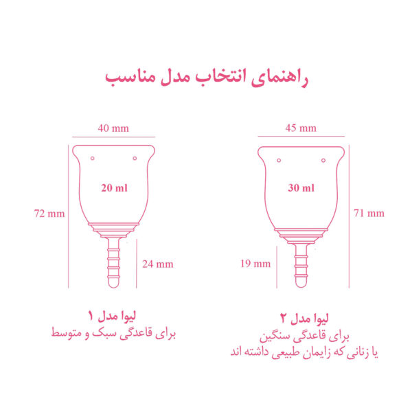 کاپ قاعدگی لیوا فارما مدل 01 سایز کوچک