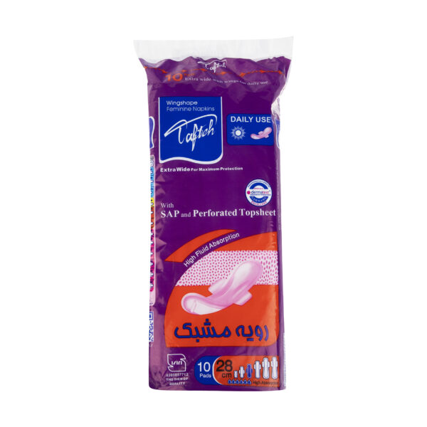 نوار بهداشتی روز تافته مدل Purple Daily Use بسته 10 عددی