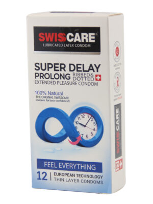 کاندوم سوئیس کر مدل Super Prolong بسته 12 عددی