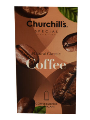کاندوم چرچیلز مدل Natural Classic Coffee  بسته 12 عددی