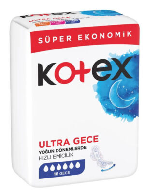 نوار بهداشتی کوتکس مدل  Ultra Gece بسته 18 عددی