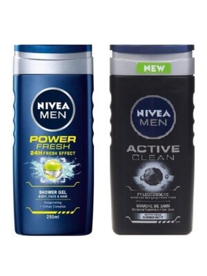 شامپو مو و بدن نیوآ مدل Power Fresh و Active Clean حجم 250 میلی لیتر مجموعه 2 عددی