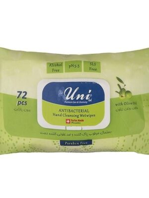 دستمال مرطوب یونی لد مدل آنتی باکتریال بسته 72 عددی