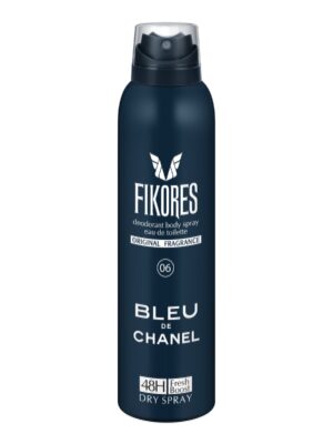 اسپری خوشبو کننده بدن مردانه فیکورس مدل Bleu de Chanel حجم 200 میلی لیتر