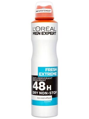 اسپری ضد تعریق مردانه لورآل سری Men Expert مدل Fresh Extereme حجم 250 میلی لیتر