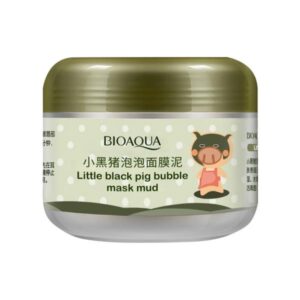 ماسک صورت حبابی بایو آکوا مدل Little Black Pig Bubble Mask Mud وزن 100 گرم