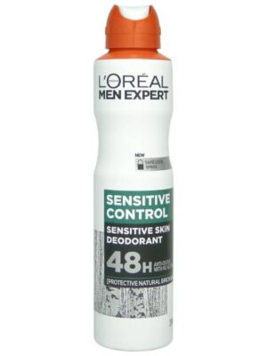 اسپری ضد تعریق مردانه لورآل سری Men Expert مدل SENSITIVE CONTROL حجم 250 میلی لیتر