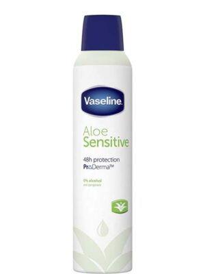 اسپری ضد تعریق زنانه وازلین مدل Aloe Sensitive حجم 250 میلی لیتر